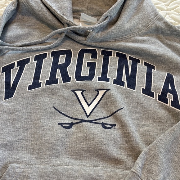 Soffe Gray University of Virginia Hoodie Sweat Shirt Size Small - Picture 5 of 9